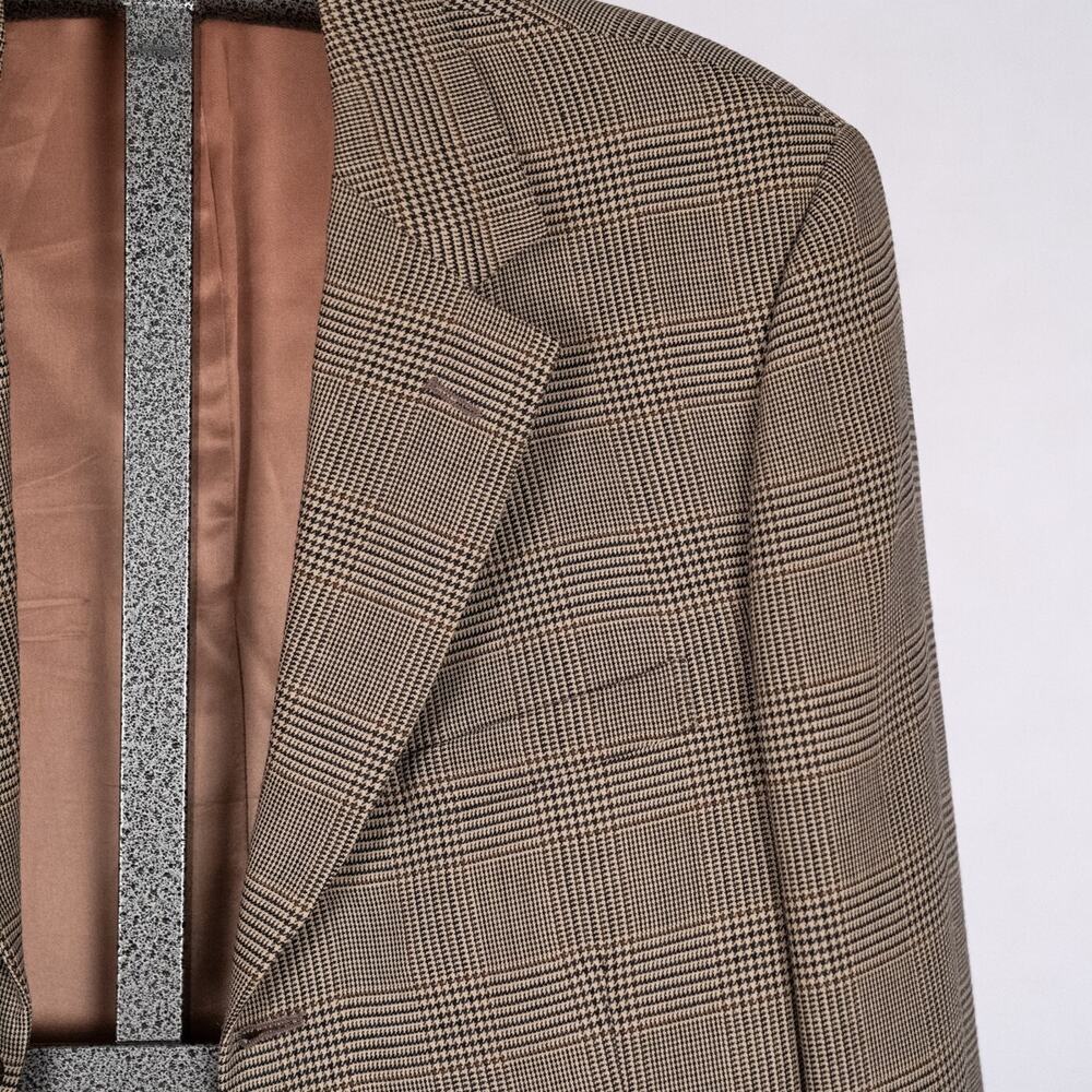Brooks Brothers Men's Glen Plaid Check Worsted Wool Blazer 43R Prince of Wales